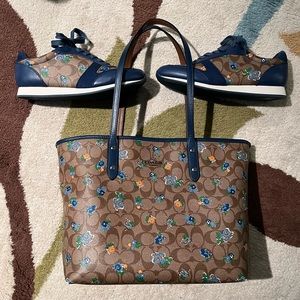 NWOT Sz 8 Coach shoes and gently used matching purse